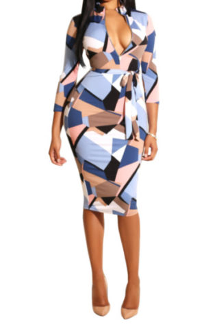 Geometrical Zip Dress